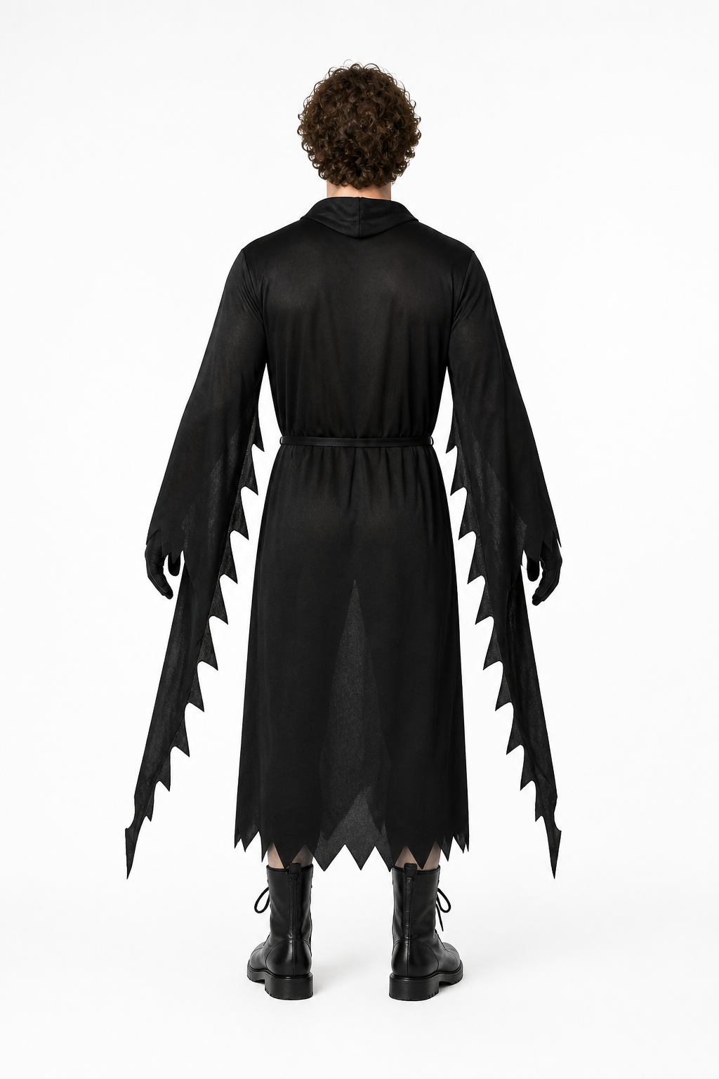 Hooded Cosplay Costume with Wide Sleeves back view
