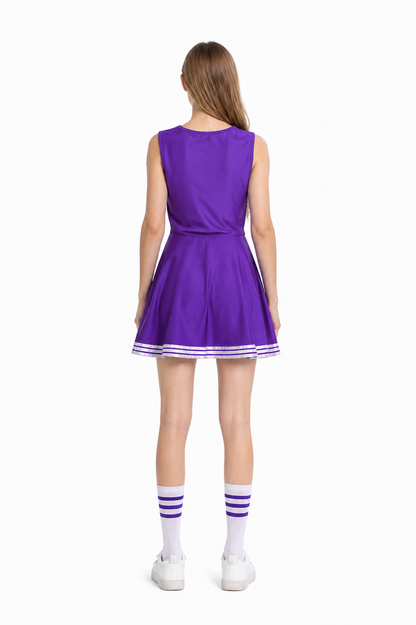 Sleeveless Cheerleading Dress with CHEERS Lettering back view