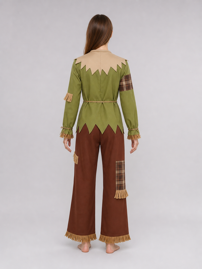 Scarecrow Costume with Hat and Scarf for Cosplay