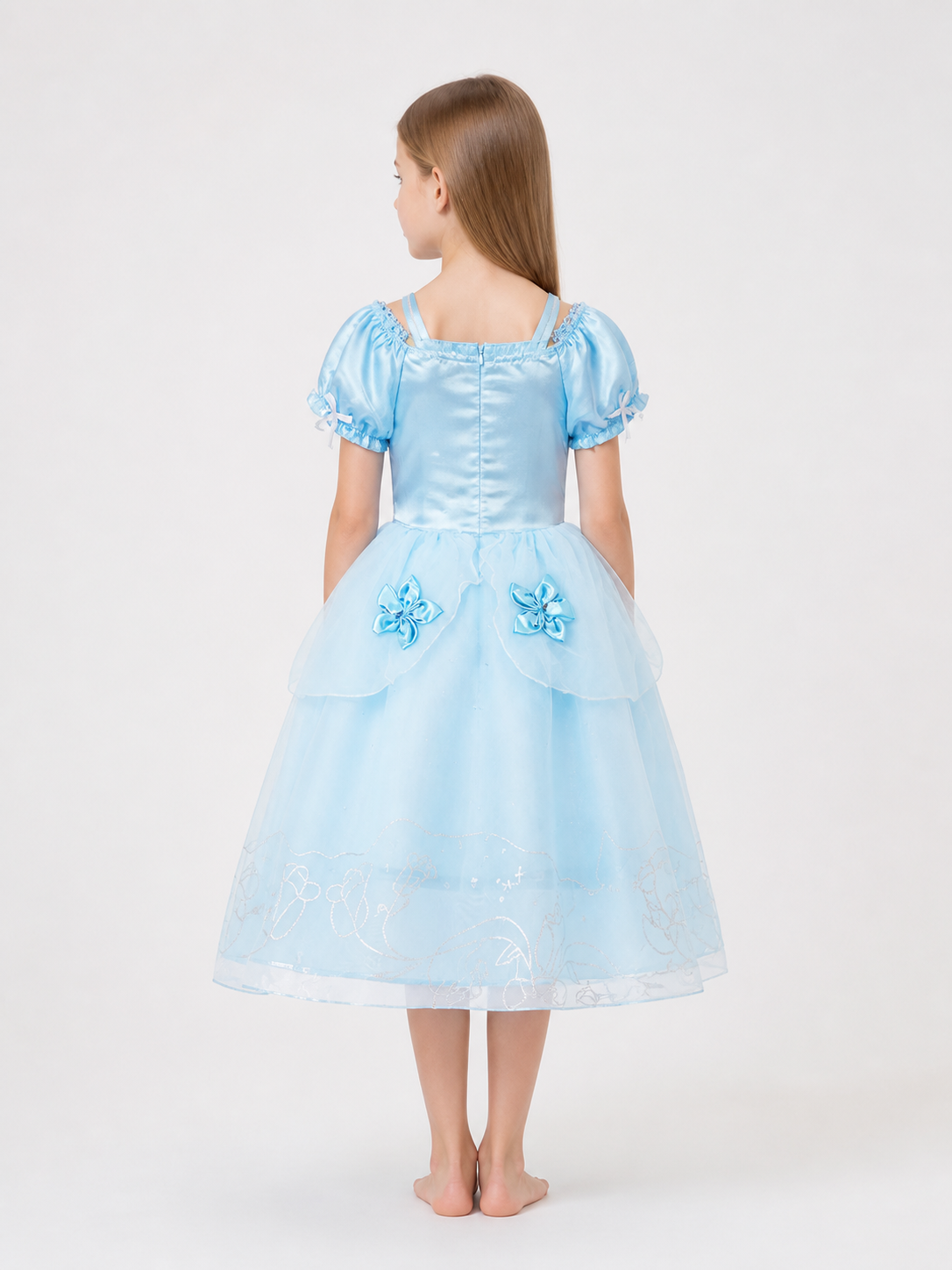 Blue Princess Carnival Costume for Halloween back view
