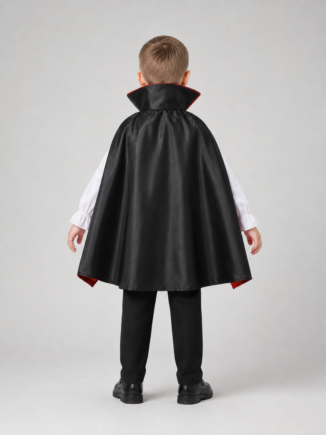 Burgundy Vampire Costume with Red Black Cape product view 31