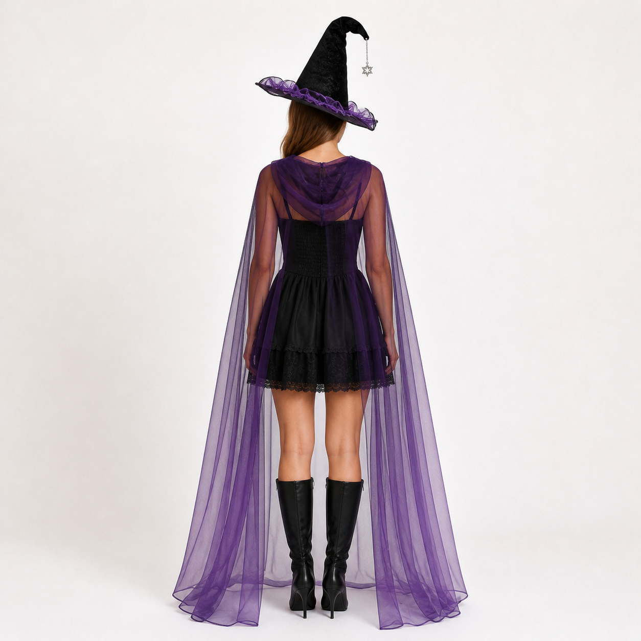 Halloween Carnival Costume with Cape and Hat