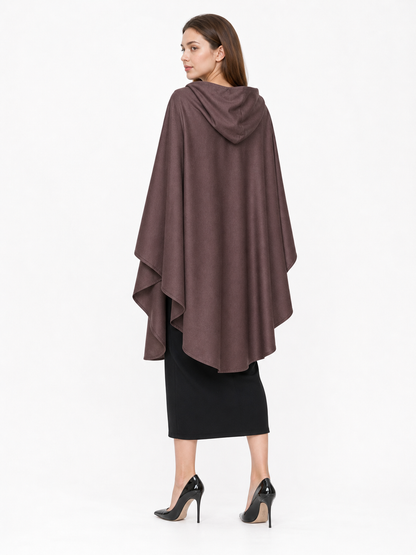 Dark Brown Hooded Carnival Cloak
