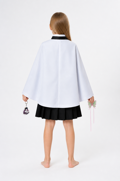 Tsuyuri Kanao Cosplay Costume with Cape and Wig back view