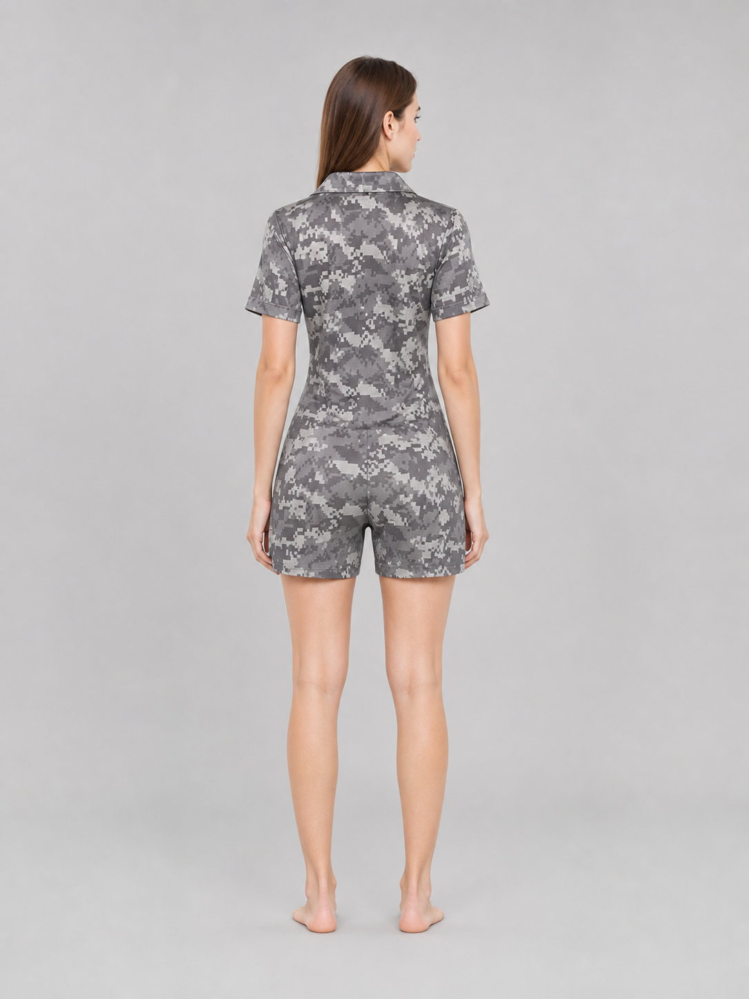Camouflage jumpsuit costume with cap for parties