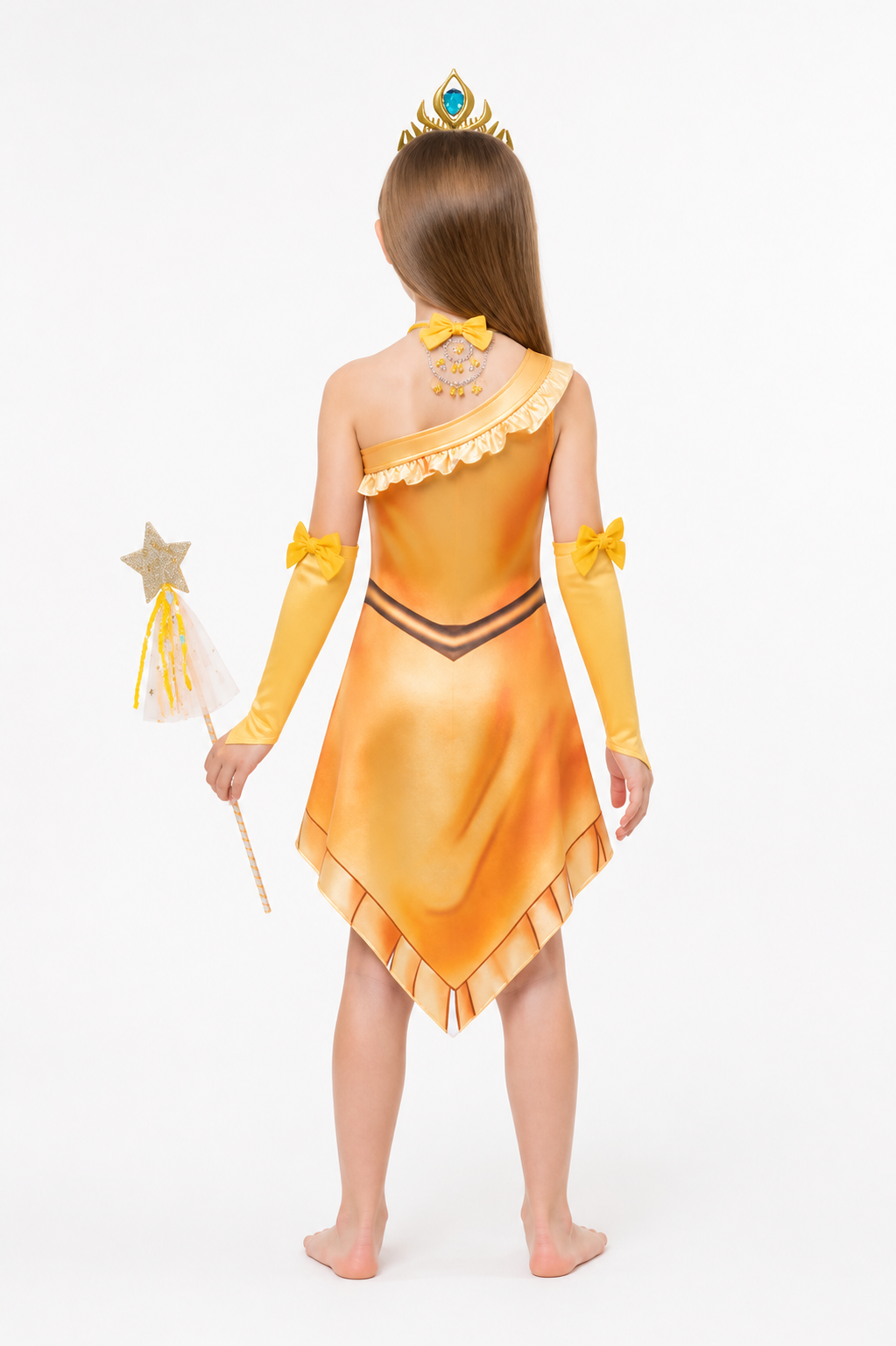 Native American Character Costume with Crown back view