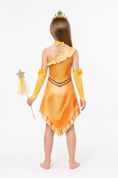 Native American Character Costume with Crown back view