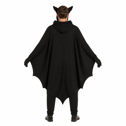 Halloween Bat Costume with Hood and Mask back view