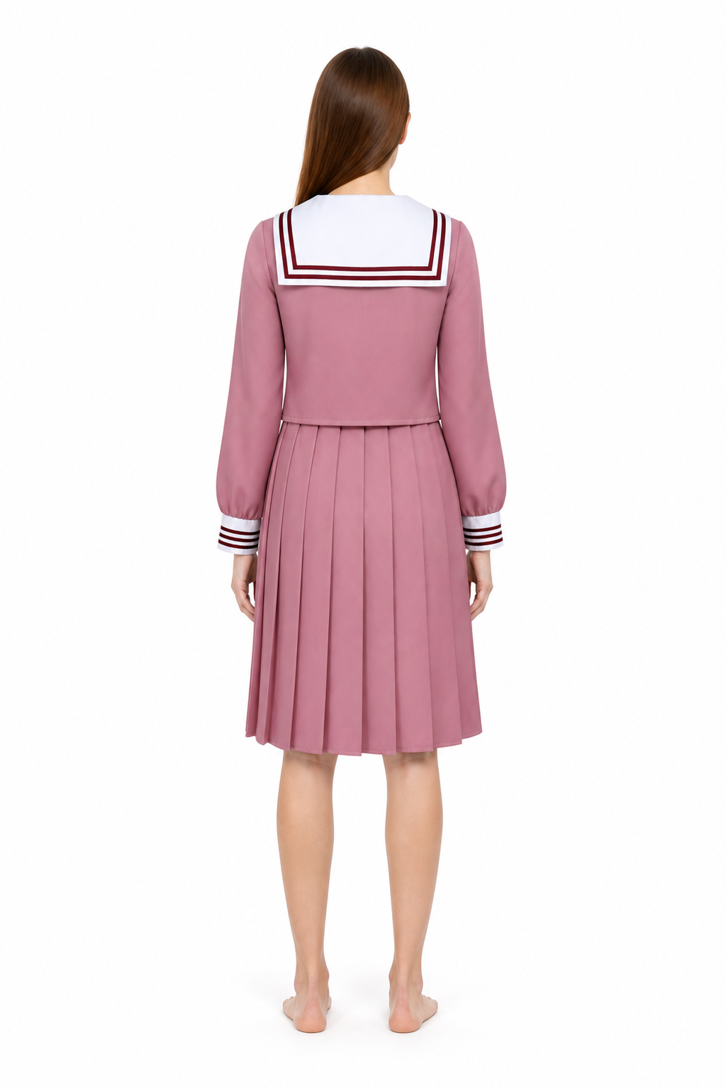 Cosplay Dress with Sailor Collar back view
