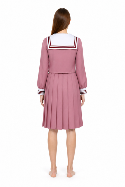 Cosplay Dress with Sailor Collar back view