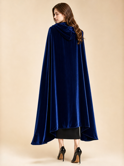 Blue Hooded Carnival Cloak, 110 cm