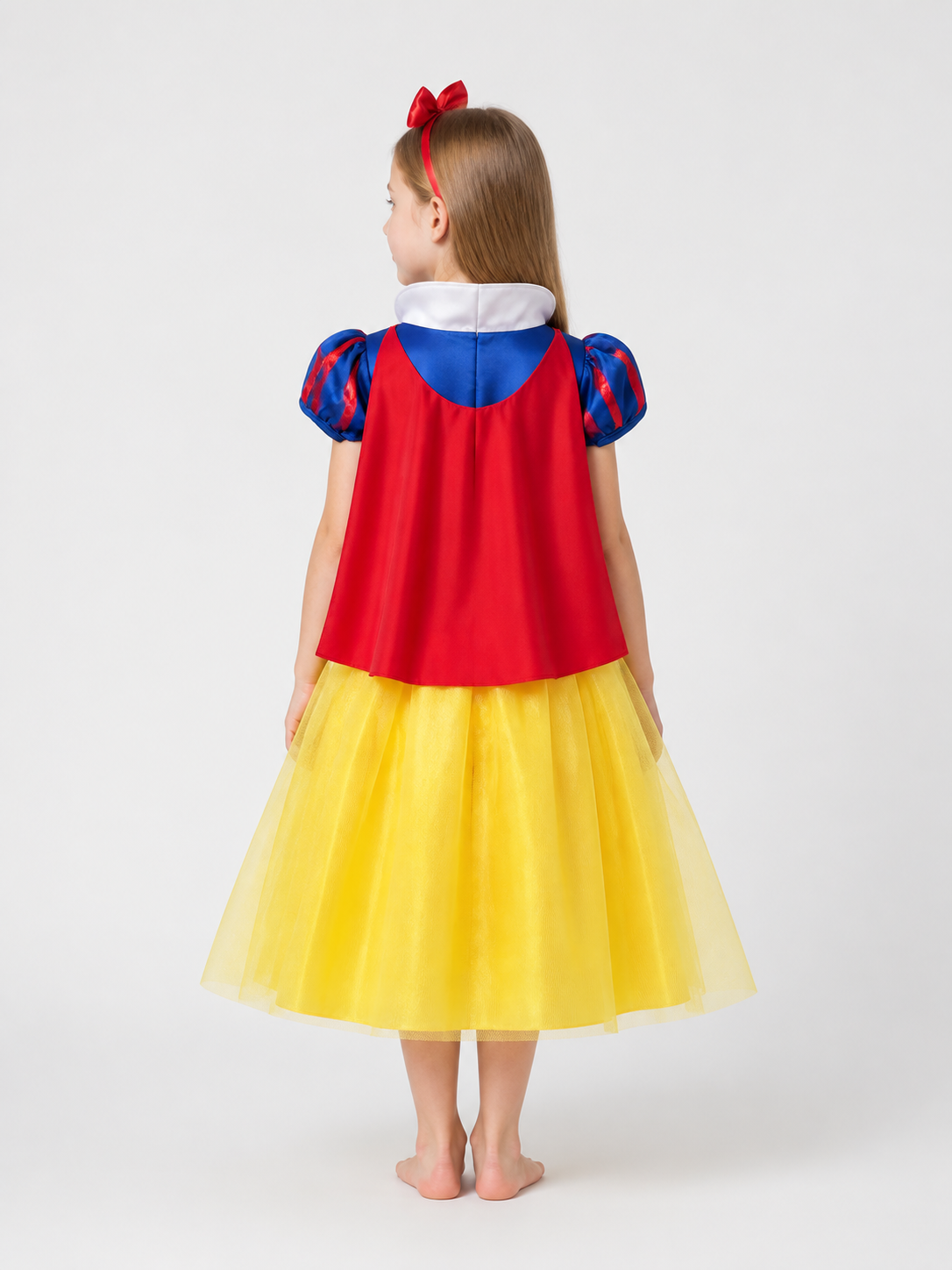 Princess Costume with Red Cape and Bow back view