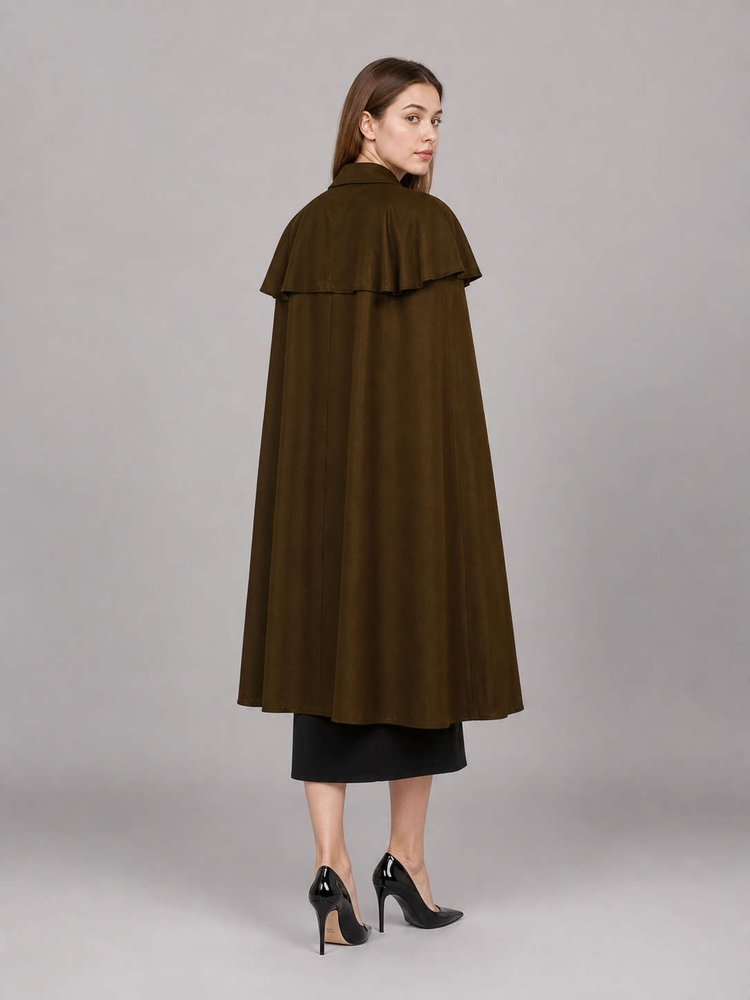 Brown Hooded Carnival Cloak