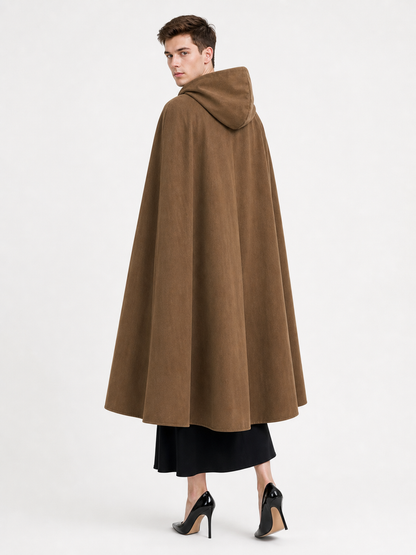 Brown Hooded Costume Cloak