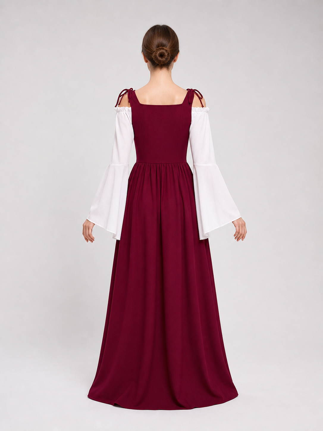 Long Medieval-Style Dress with Blouse