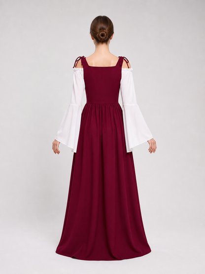 Long Medieval-Style Dress with Blouse