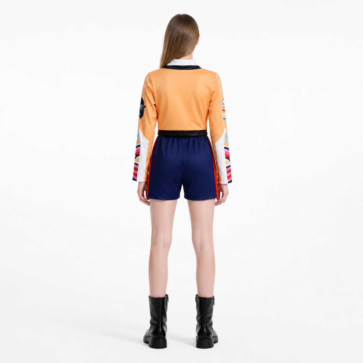 Stage Costume with Long Sleeves and Shorts back view