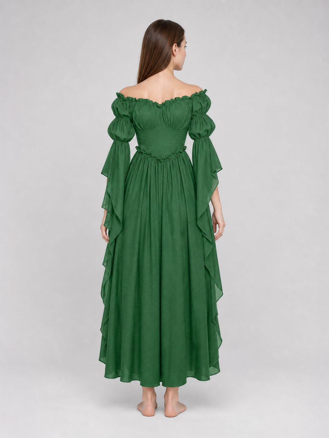 Vintage-Style Medieval Dress, Green
