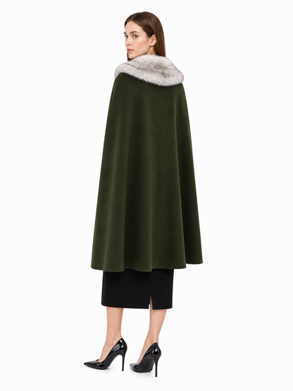 Dark Green Hooded Carnival Cloak