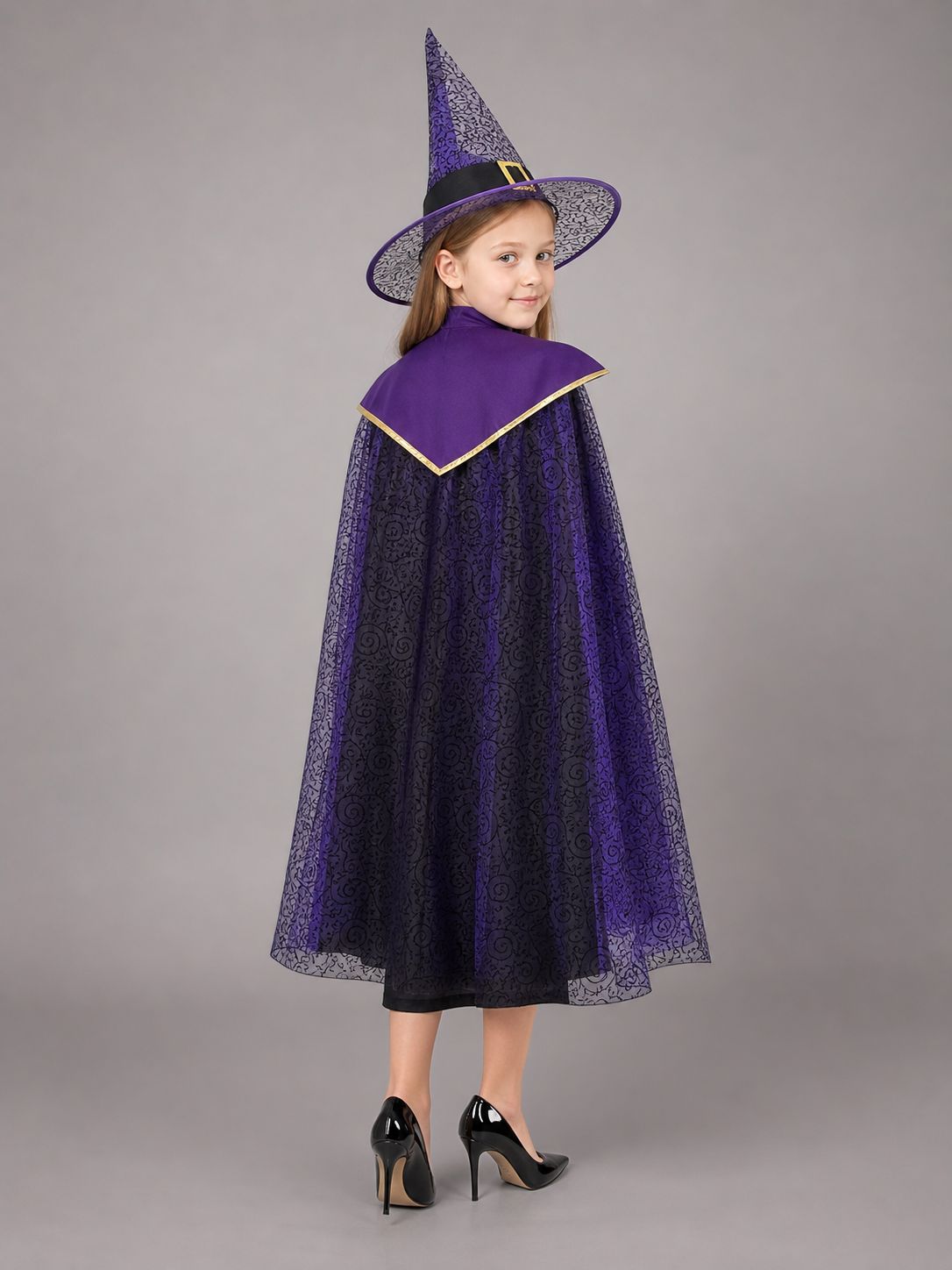 Halloween Witch Costume with Dress and Hat