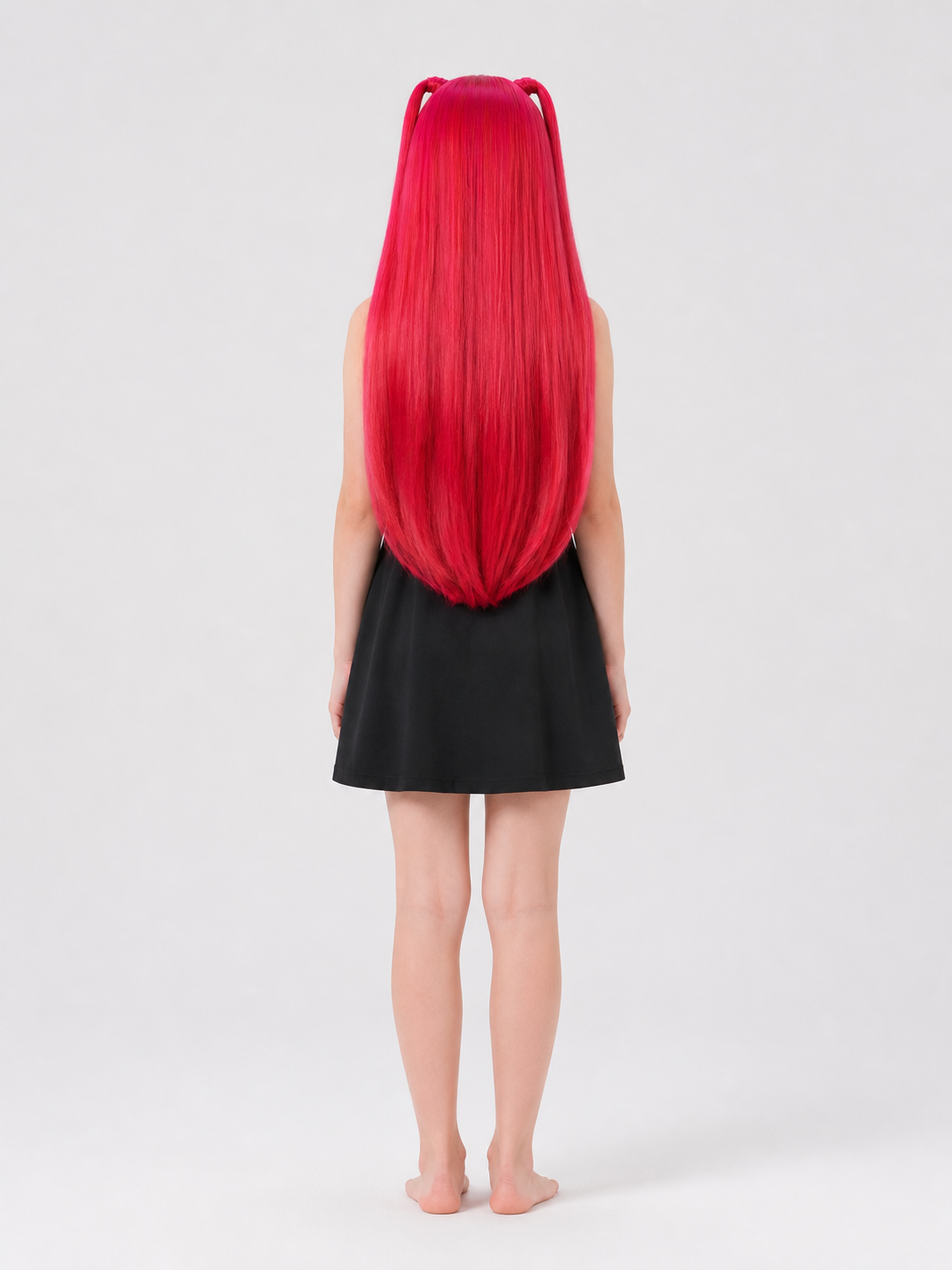 Long Anime Wig with Two High Ponytails for Cosplay