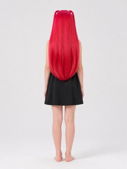 Long Anime Wig with Two High Ponytails for Cosplay