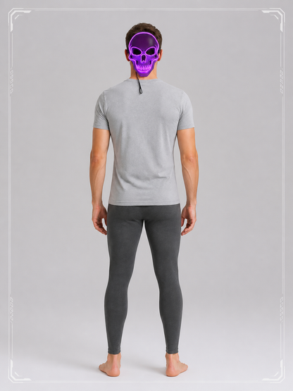 Carnival Skull Mask with Purple Lighting back view