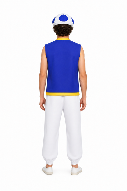 3-Piece Mushroom Character Costume with Hat back view