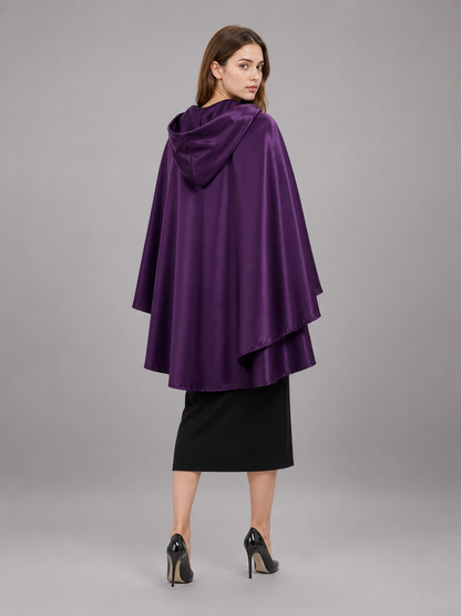 Purple Hooded Medieval Costume Cloak