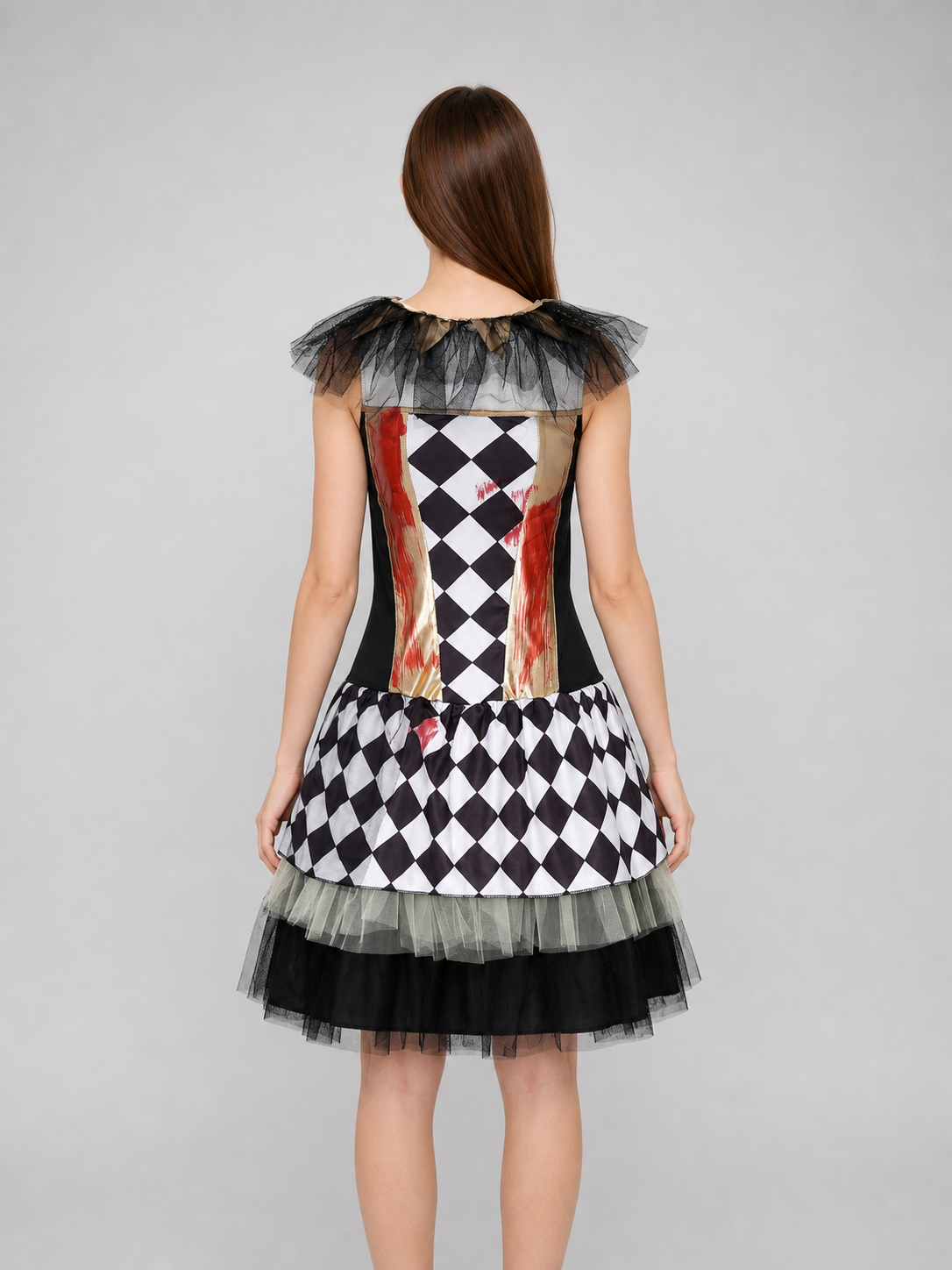 Halloween clown costume with gloves, dress