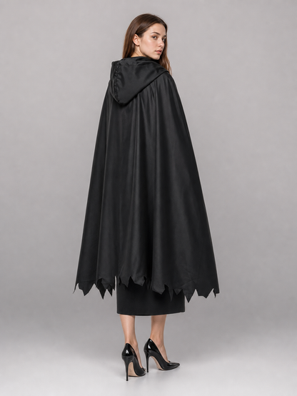 Black Hooded Carnival Cloak for Cosplay