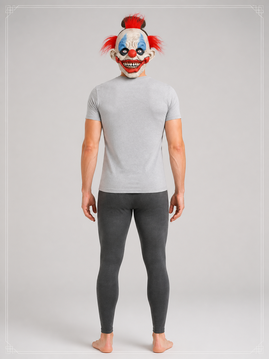 Scary Clown Carnival Mask for Halloween back view