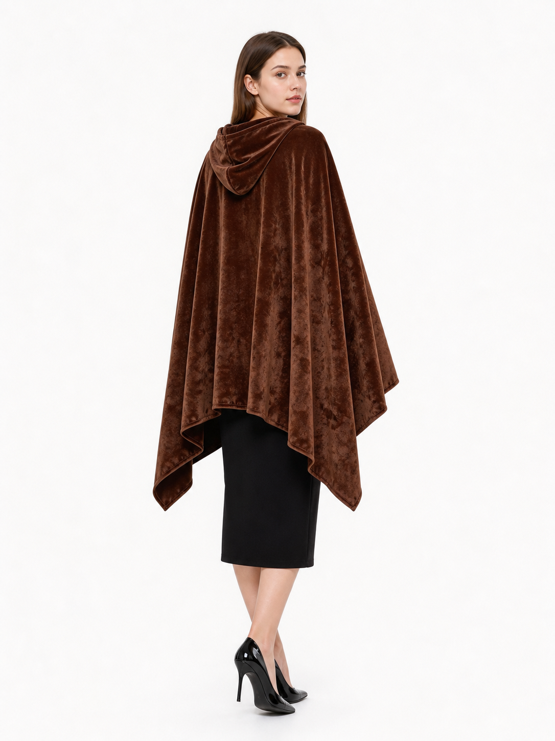Brown Carnival Cloak with Hood