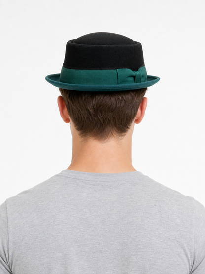 Carnival fedora hat with contrasting ribbon