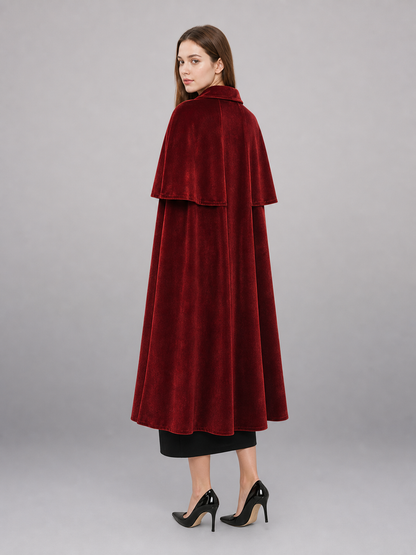 Burgundy Carnival Cloak, Medieval Look
