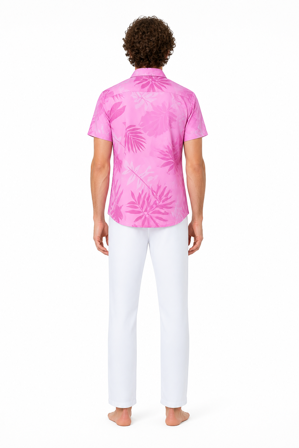 Children's Tropical Print Suit with Tie back view