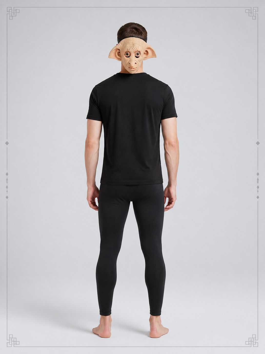 Light Brown Elf Carnival Mask for Halloween back view
