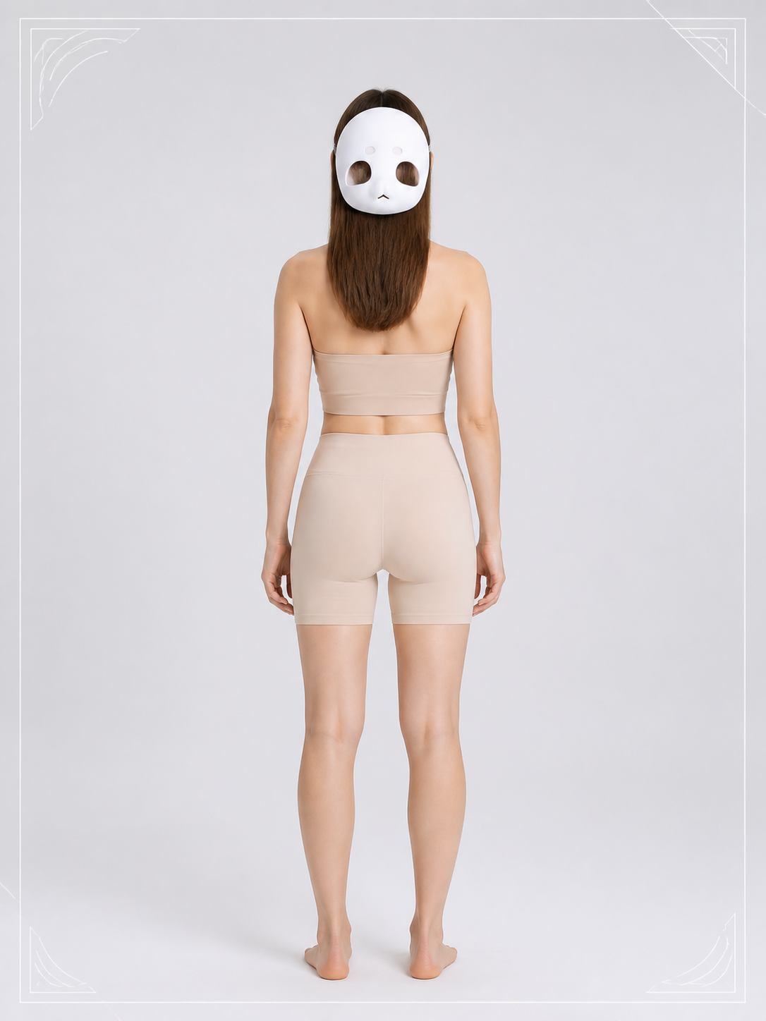 White Carnival Mask for Halloween and Cosplay back view