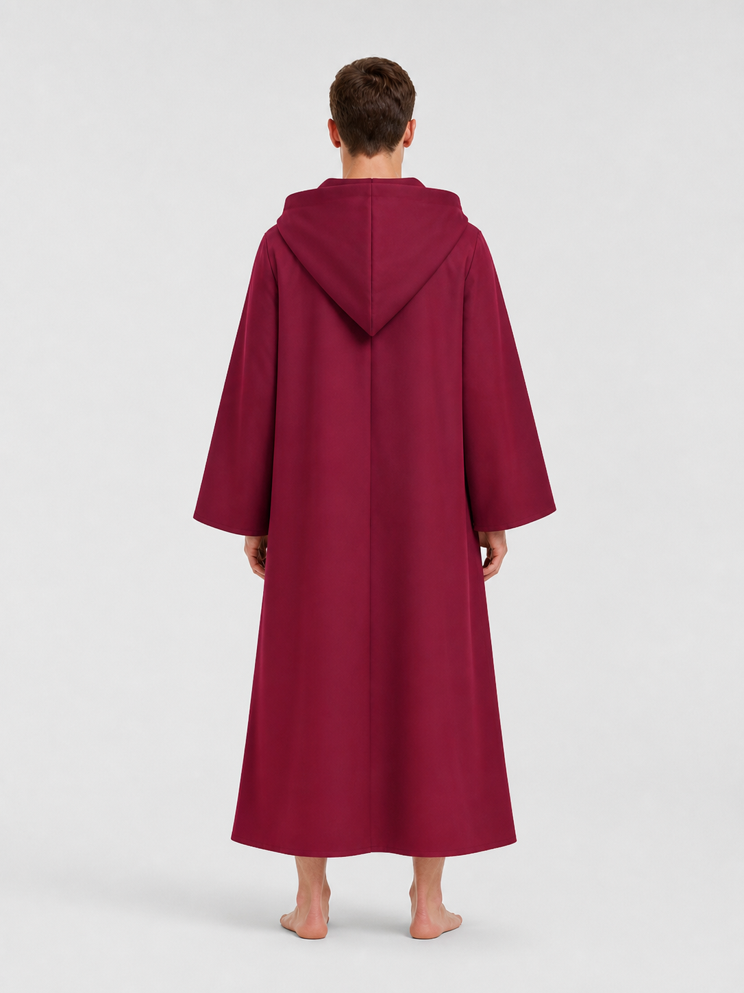 Burgundy Carnival Cloak with Pointed Hood