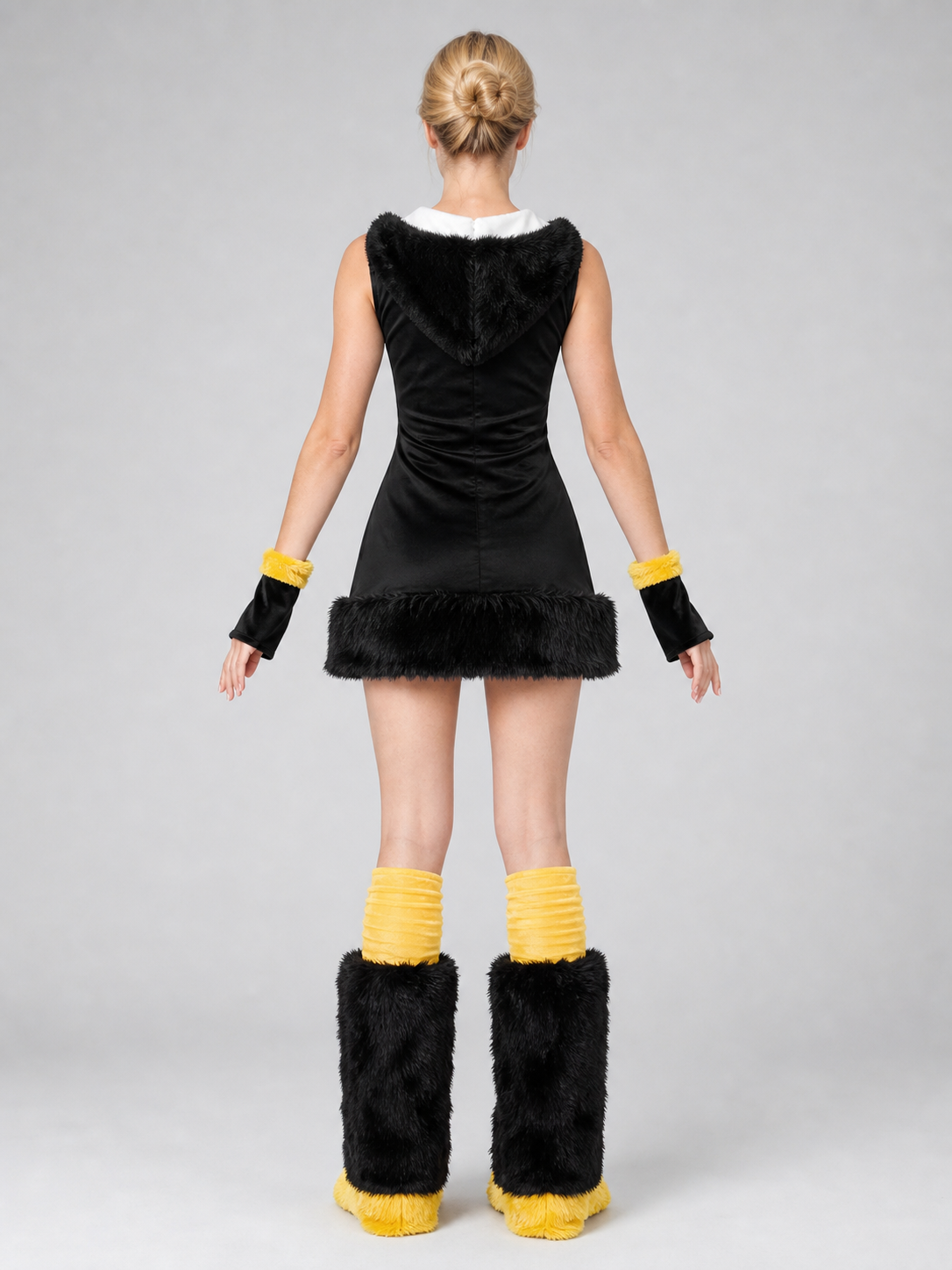 Penguin cosplay costume with hood and paws