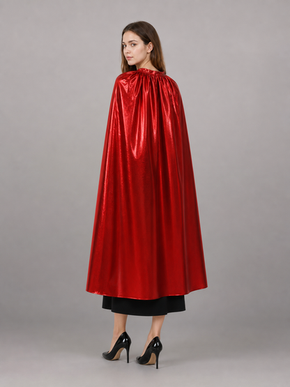 Red Carnival Cape with Gold Crown