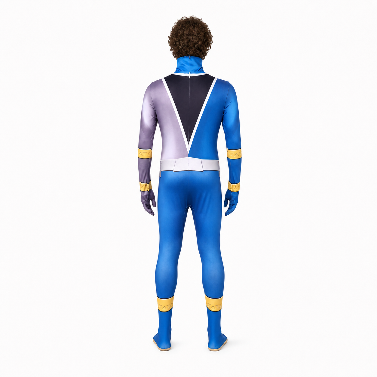 Hooded Jumpsuit Costume with Mask, Lightning Print back view