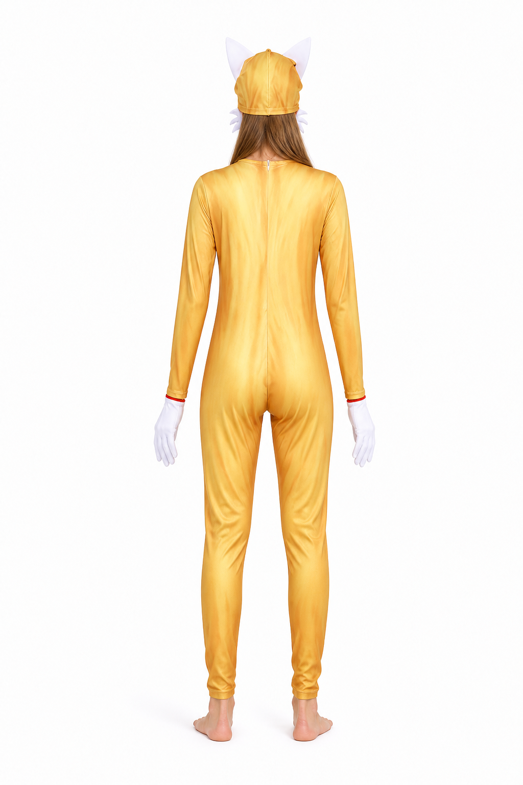 Tails Jumpsuit with Cosplay Accessories back view