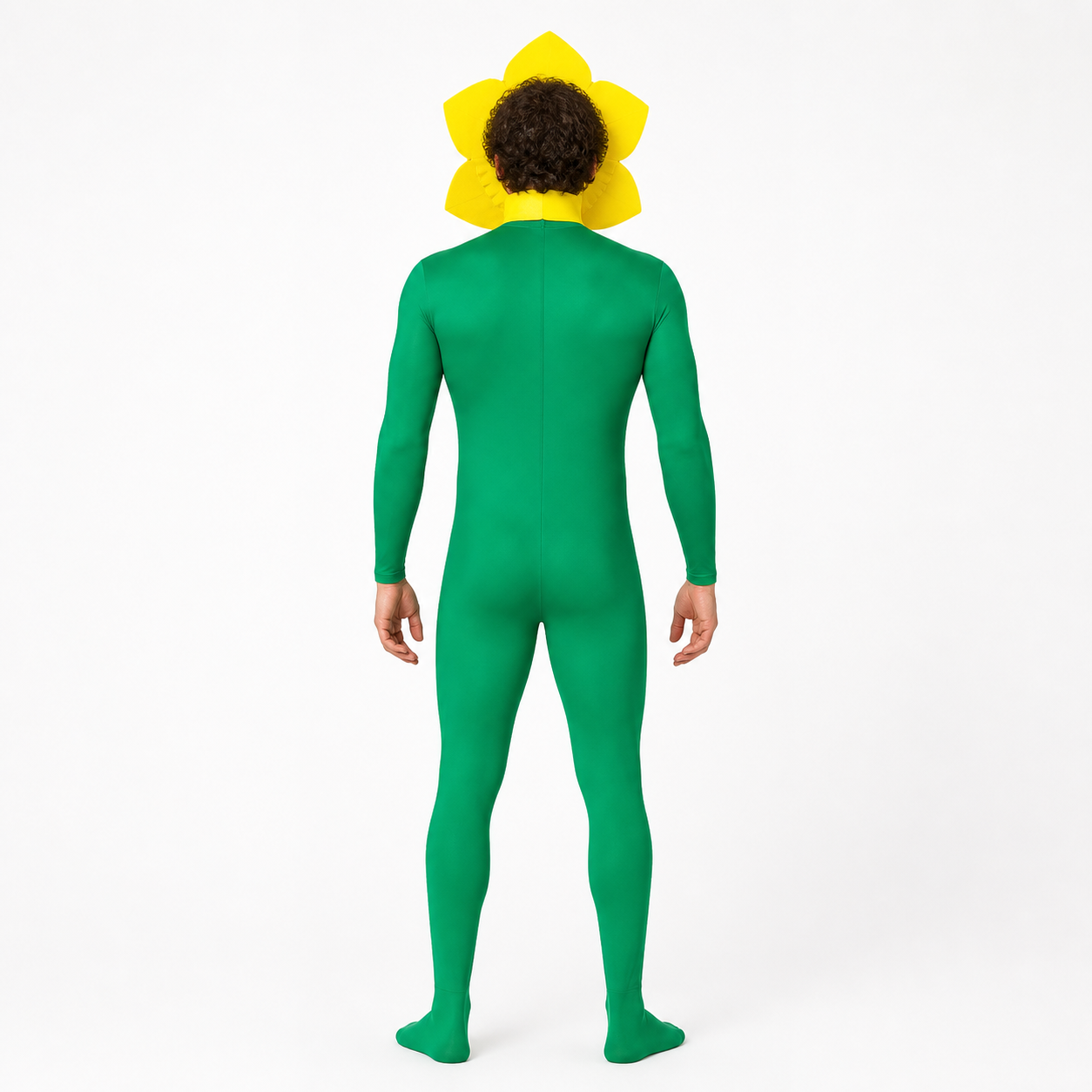 Green one-piece sunflower jumpsuit for cosplay