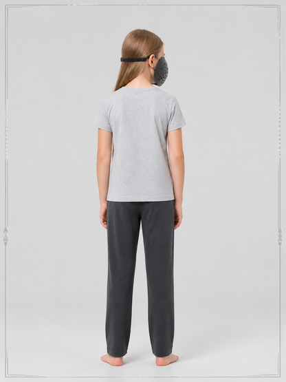 Dark Gray Full-Face Cosplay Mask back view