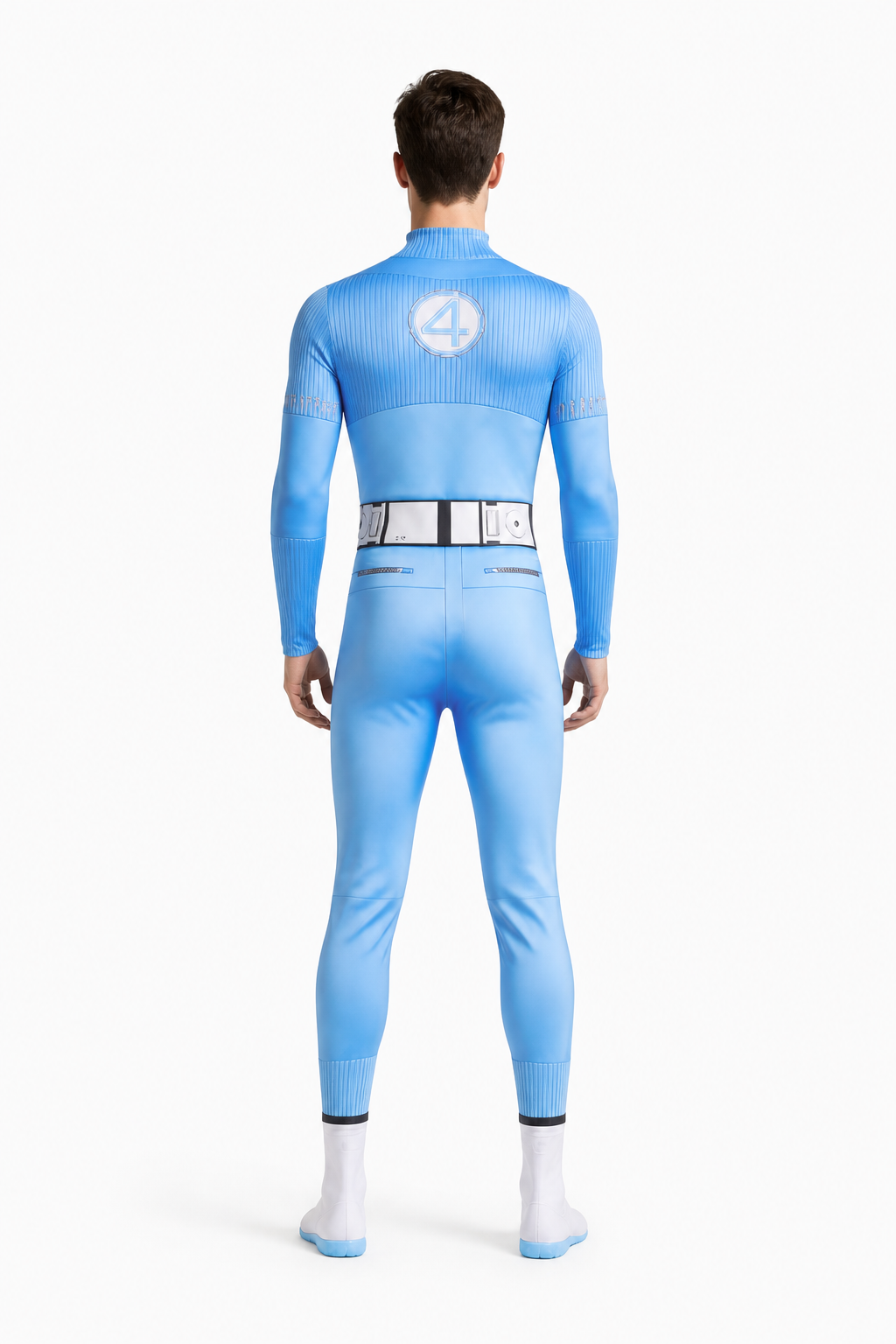 Jumpsuit with 4 Emblem, High Collar back view