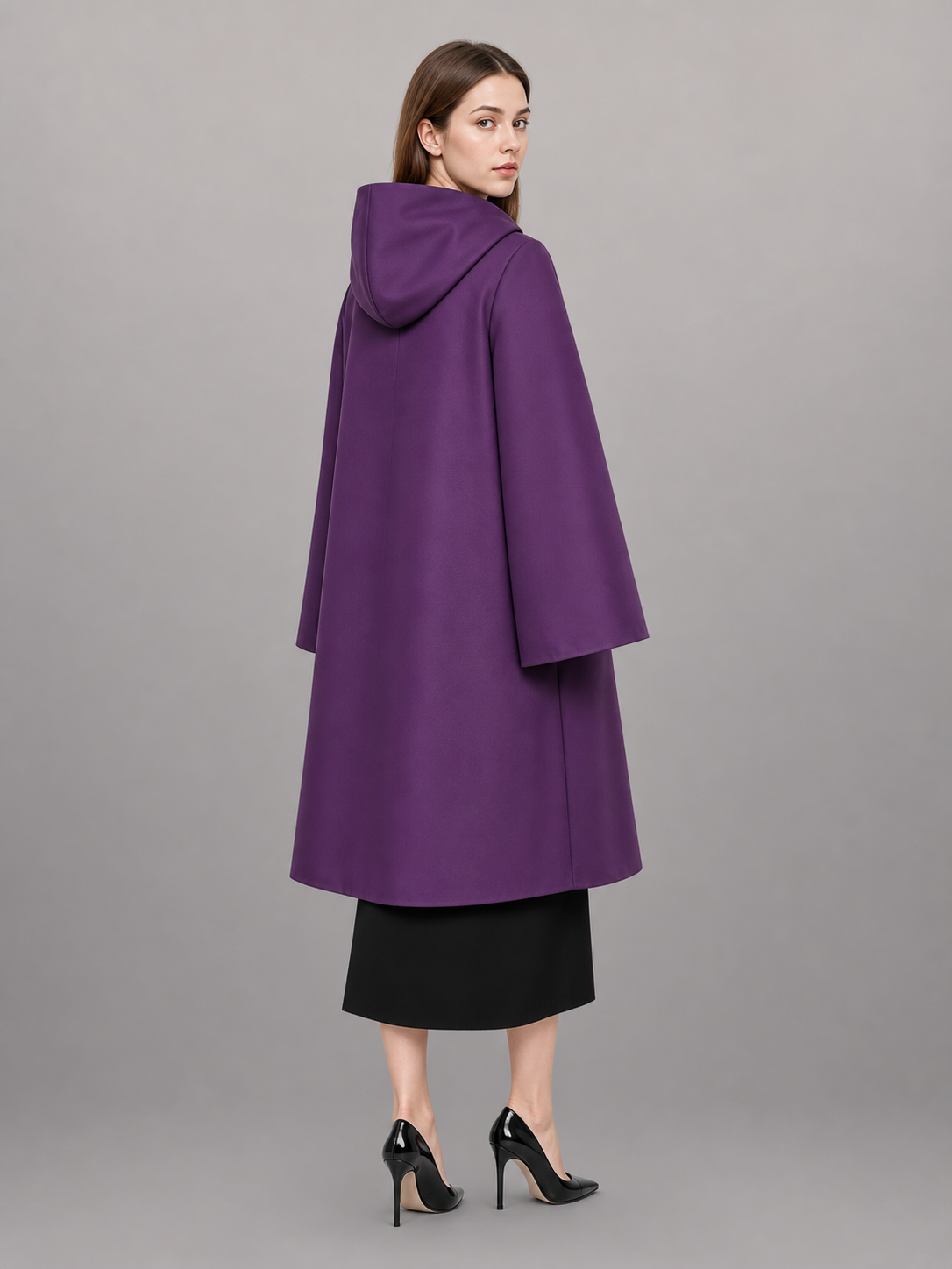 Purple Hooded Carnival Cloak