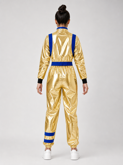 Astronaut Costume with Emblems and U.S. Flag