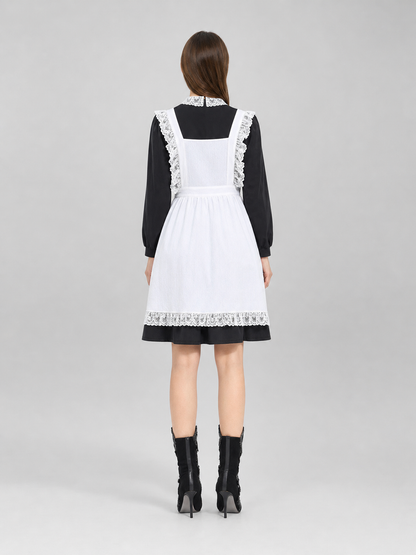 Vintage-Style Maid Costume with Apron