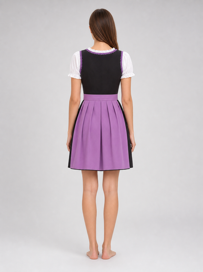 Dirndl-Style Dress with Apron and Lacing